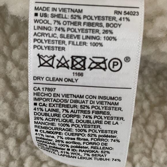 Old Navy Chore Shirt Jacket Men Size Med Red Plaid Shacket Flannel Sherpa Lined - Picture 7 of 8